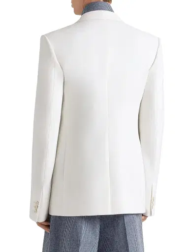 Givenchy Men's Single-Breasted Fitted Jacket in Wool and Mohair - | Thumbnail 2 Givenchy Men's Single-Breasted Fitted Jacket in Wool and Mohair - | Thumbnail 2