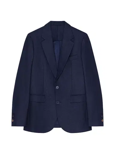 Givenchy Men's Single-Breasted Deconstructed Jacket in Flannel - Navy | Thumbnail 1 Givenchy Men's Single-Breasted Deconstructed Jacket in Flannel - Navy | Thumbnail 1