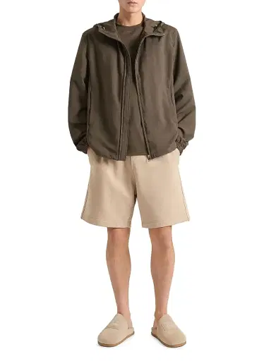 Givenchy Men's Bermuda Shorts in Fleece with Paris Gros Grain - Beige | Thumbnail 2 Givenchy Men's Bermuda Shorts in Fleece with Paris Gros Grain - Beige | Thumbnail 2