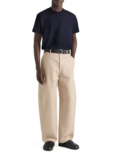 Givenchy Men's T-Shirt in Cotton and Silk with Paris Jacquard - Dark Navy | Thumbnail 3 Givenchy Men's T-Shirt in Cotton and Silk with Paris Jacquard - Dark Navy | Thumbnail 3