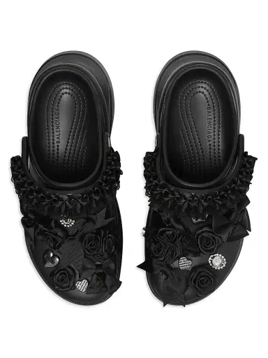 Balenciaga Women's Crocsa Jibbitza Mules - Black - Size 11 | Thumbnail 6 Balenciaga Women's Crocsa Jibbitza Mules - Black - Size 11 | Thumbnail 6