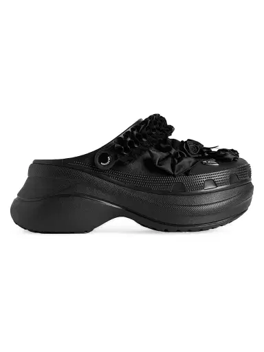 Balenciaga Women's Crocsa Jibbitza Mules - Black - Size 11 | Thumbnail 1 Balenciaga Women's Crocsa Jibbitza Mules - Black - Size 11 | Thumbnail 1