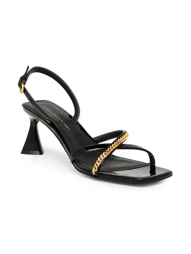 Stella McCartney Women's Elsa 65MM Vegetarian-Friendly Patent Leather Chain Sandals | Thumbnail 2 Stella McCartney Women's Elsa 65MM Vegetarian-Friendly Patent Leather Chain Sandals | Thumbnail 2