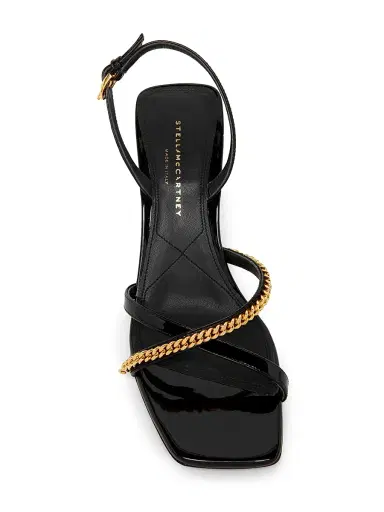 Stella McCartney Women's Elsa 65MM Vegetarian-Friendly Patent Leather Chain Sandals | Thumbnail 4 Stella McCartney Women's Elsa 65MM Vegetarian-Friendly Patent Leather Chain Sandals | Thumbnail 4