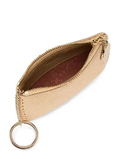 Stella McCartney Women's Falabella Key Pouch - Gold | Thumbnail 2 Stella McCartney Women's Falabella Key Pouch - Gold | Thumbnail 2