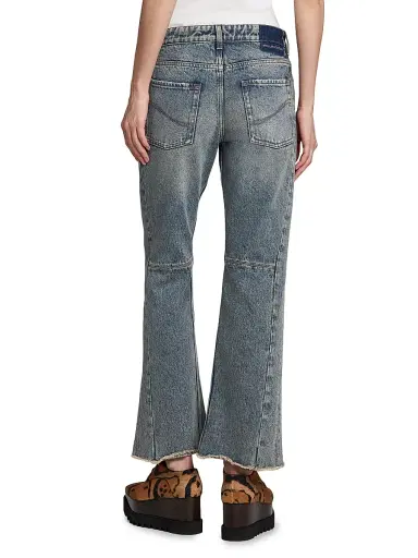 Stella McCartney Women's Mid Blue Kick Flare Jeans | Thumbnail 5 Stella McCartney Women's Mid Blue Kick Flare Jeans | Thumbnail 5