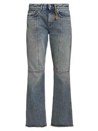 Stella McCartney Women's Mid Blue Kick Flare Jeans | Thumbnail 1 Stella McCartney Women's Mid Blue Kick Flare Jeans | Thumbnail 1