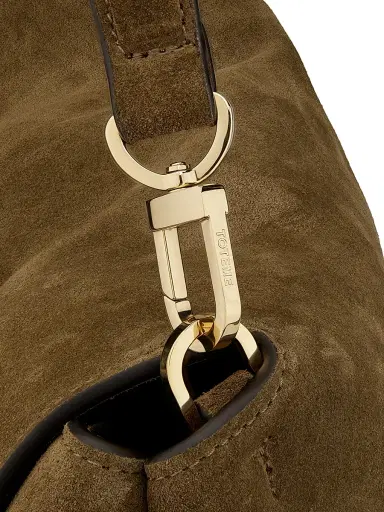 Toteme Women's T-Lock Suede Satchel - Dark Taupe | Thumbnail 6 Toteme Women's T-Lock Suede Satchel - Dark Taupe | Thumbnail 6
