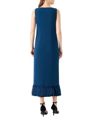 Akris punto Women's Lasercut Crepe Midi-Dress - Dark Blue - Size 8 | Thumbnail 4 Akris punto Women's Lasercut Crepe Midi-Dress - Dark Blue - Size 8 | Thumbnail 4