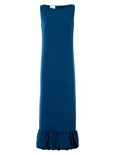 Akris punto Women's Lasercut Crepe Midi-Dress - Dark Blue - Size 8 | Thumbnail 1 Akris punto Women's Lasercut Crepe Midi-Dress - Dark Blue - Size 8 | Thumbnail 1