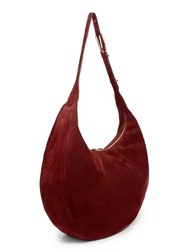 Liffner Women's Moon Suede Hobo Bag - Maroon | Thumbnail 3 Liffner Women's Moon Suede Hobo Bag - Maroon | Thumbnail 3