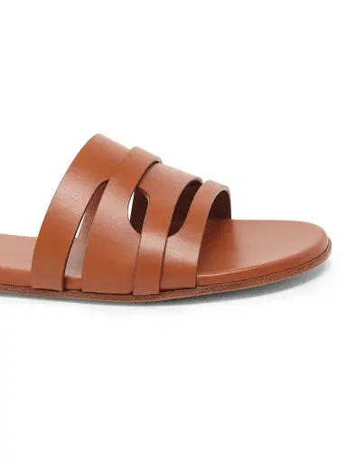 Gianvito Rossi Women's Havana Leather Slides - Havana Sandals | Thumbnail 5 Gianvito Rossi Women's Havana Leather Slides - Havana Sandals | Thumbnail 5