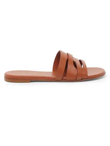 Gianvito Rossi Women's Havana Leather Slides - Havana Sandals | Thumbnail 1 Gianvito Rossi Women's Havana Leather Slides - Havana Sandals | Thumbnail 1