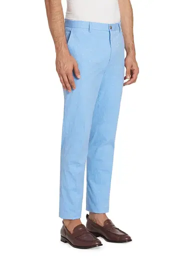 Etro Men's Roma Paisley Jacquard Trousers - Azzurro - Size 44 | Thumbnail 4 Etro Men's Roma Paisley Jacquard Trousers - Azzurro - Size 44 | Thumbnail 4