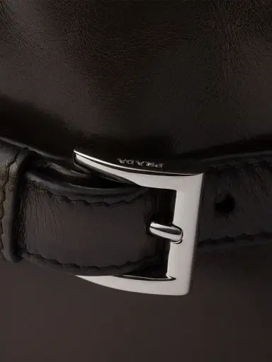Prada Men's Antiqued Leather Zipper Shoulder Bag - Green | Thumbnail 8 Prada Men's Antiqued Leather Zipper Shoulder Bag - Green | Thumbnail 8