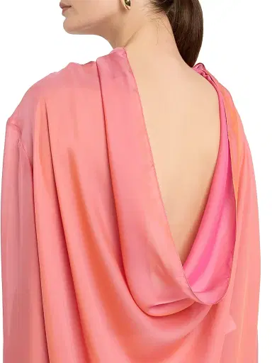 Giorgio Armani Women's Silk Draped High-Low Hem Tunic Top | Thumbnail 5 Giorgio Armani Women's Silk Draped High-Low Hem Tunic Top | Thumbnail 5