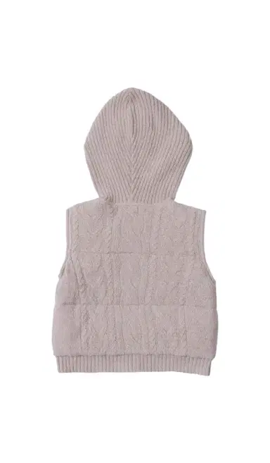 Barefoot Dreams Toddler Cable Puffer Hooded Vest | Thumbnail 2 Barefoot Dreams Toddler Cable Puffer Hooded Vest | Thumbnail 2