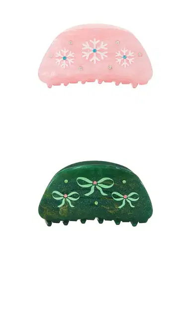 Frasier Sterling Winter Wonderland Crystal Claw Clip Set Of 2 | Thumbnail 2 Frasier Sterling Winter Wonderland Crystal Claw Clip Set Of 2 | Thumbnail 2