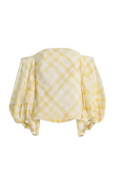Rosie Assoulin Balloon-Sleeve Gingham Top | Thumbnail 8 Rosie Assoulin Balloon-Sleeve Gingham Top | Thumbnail 8