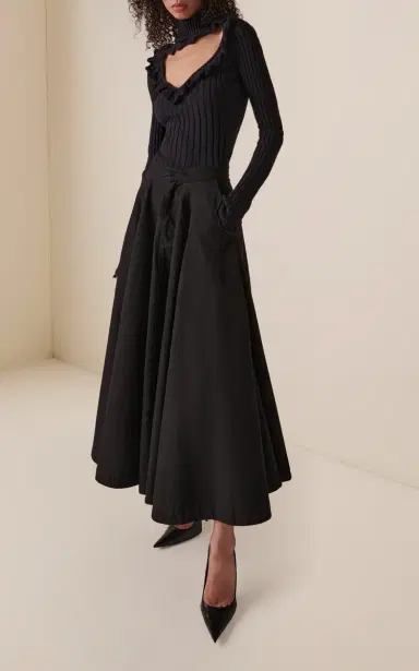 Balenciaga Godet Cotton Maxi Skirt | Thumbnail 2 Balenciaga Godet Cotton Maxi Skirt | Thumbnail 2