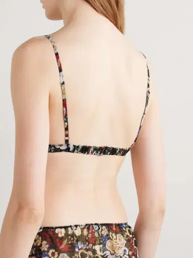 Khaite Talita Floral-print Silk-chiffon Triangle Bra | Thumbnail 4 Khaite Talita Floral-print Silk-chiffon Triangle Bra | Thumbnail 4