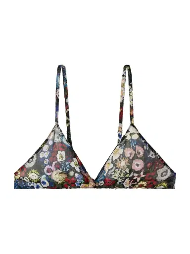 Khaite Talita Floral-print Silk-chiffon Triangle Bra | Thumbnail 1 Khaite Talita Floral-print Silk-chiffon Triangle Bra | Thumbnail 1