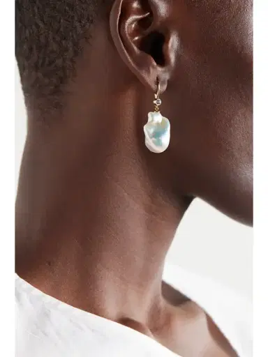 Marlo Laz 14-karat Gold, Aquamarine And Pearl Earrings | Thumbnail 2 Marlo Laz 14-karat Gold, Aquamarine And Pearl Earrings | Thumbnail 2