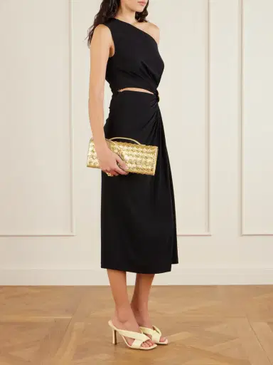 Bottega Veneta Long Andiamo Intrecciato Metallic Leather Clutch | Thumbnail 2 Bottega Veneta Long Andiamo Intrecciato Metallic Leather Clutch | Thumbnail 2