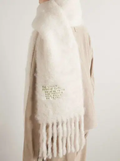 Loewe + Louis Wain Appliquéd Embroidered Fringed Mohair-blend Scarf | Thumbnail 4 Loewe + Louis Wain Appliquéd Embroidered Fringed Mohair-blend Scarf | Thumbnail 4