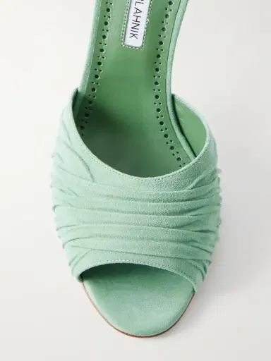 Manolo Blahnik Pirua 70 Suede Mules | Thumbnail 5 Manolo Blahnik Pirua 70 Suede Mules | Thumbnail 5
