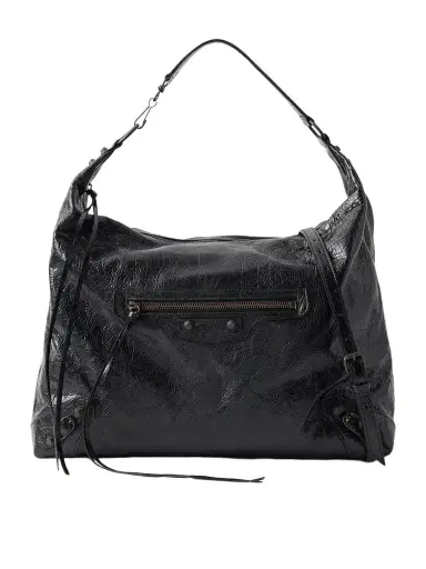 Balenciaga Le City Medium Embellished Textured-leather Shoulder Bag | Thumbnail 1 Balenciaga Le City Medium Embellished Textured-leather Shoulder Bag | Thumbnail 1