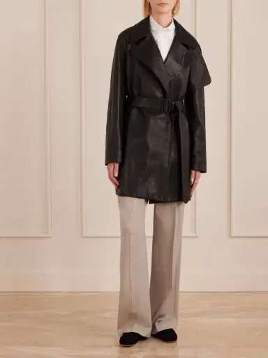The Row Siempra Belted Leather Trench Coat | Thumbnail 2 The Row Siempra Belted Leather Trench Coat | Thumbnail 2
