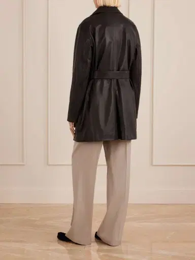 The Row Siempra Belted Leather Trench Coat | Thumbnail 4 The Row Siempra Belted Leather Trench Coat | Thumbnail 4