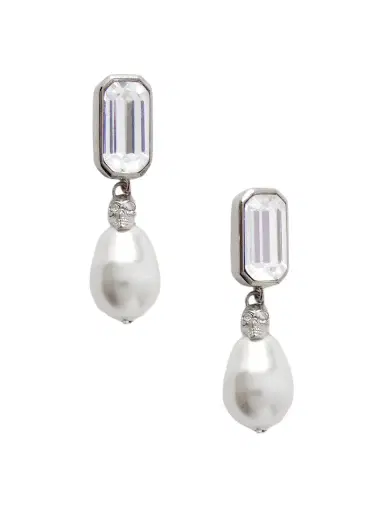 McQueen Skull Gold-tone, Crystal And Pearl-like Earrings | Thumbnail 1 McQueen Skull Gold-tone, Crystal And Pearl-like Earrings | Thumbnail 1