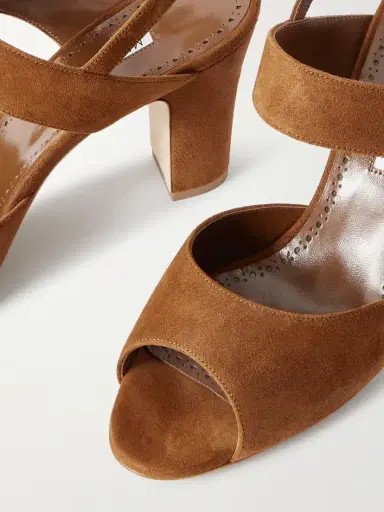 Manolo Blahnik Khiko 90 Suede Slingback Sandals | Thumbnail 5 Manolo Blahnik Khiko 90 Suede Slingback Sandals | Thumbnail 5