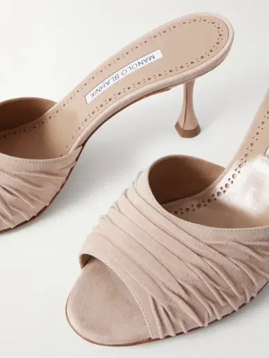 Manolo Blahnik Pirua 70 Suede Mules | Thumbnail 5 Manolo Blahnik Pirua 70 Suede Mules | Thumbnail 5