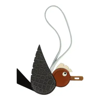 HERMÈS Hermes Birdy Charm Gris Paris, Black, Fauve, Gold, Nata and Bleu Brume Matte Alligator, Box, Barenia, Epsom, Swift Gold Hardware | Thumbnail 2 HERMÈS Hermes Birdy Charm Gris Paris, Black, Fauve, Gold, Nata and Bleu Brume Matte Alligator, Box, Barenia, Epsom, Swift Gold Hardware | Thumbnail 2