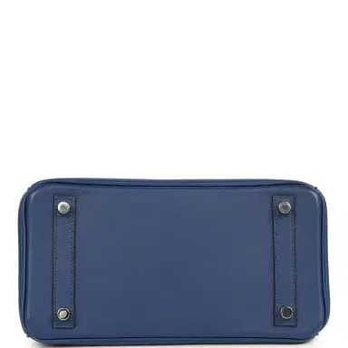 HERMÈS Pre-owned Hermes Birkin 25 Bleu Saphir Swift Palladium Hardware | Thumbnail 6 HERMÈS Pre-owned Hermes Birkin 25 Bleu Saphir Swift Palladium Hardware | Thumbnail 6