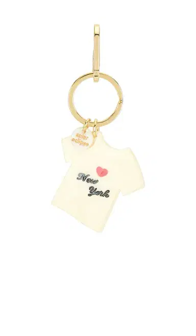 Solar Eclipse Hand-Painted NYC T-Shirt Bag Charm + Keychain | Thumbnail 1 Solar Eclipse Hand-Painted NYC T-Shirt Bag Charm + Keychain | Thumbnail 1