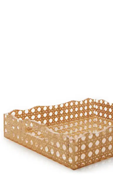 Moda Domus Large Wicker-Resin Tray - Neutral | Thumbnail 2 Moda Domus Large Wicker-Resin Tray - Neutral | Thumbnail 2