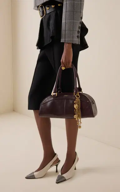 Chloé Charm-Detailed Calfskin Bowling Bag | Thumbnail 2 Chloé Charm-Detailed Calfskin Bowling Bag | Thumbnail 2