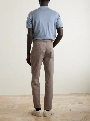 Brunello Cucinelli Logo-Embroidered Straight-Leg Cotton-Twill Trousers - Men | Thumbnail 4 Brunello Cucinelli Logo-Embroidered Straight-Leg Cotton-Twill Trousers - Men | Thumbnail 4