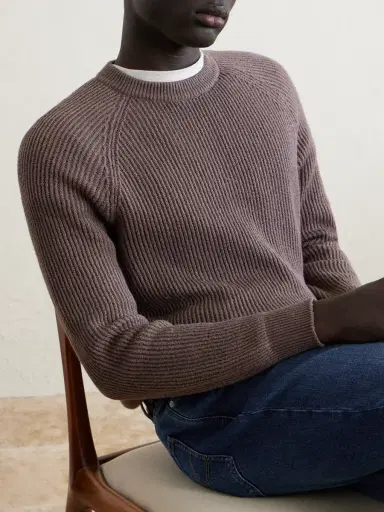 Brunello Cucinelli Ribbed Cotton Sweater - Men | Thumbnail 5 Brunello Cucinelli Ribbed Cotton Sweater - Men | Thumbnail 5