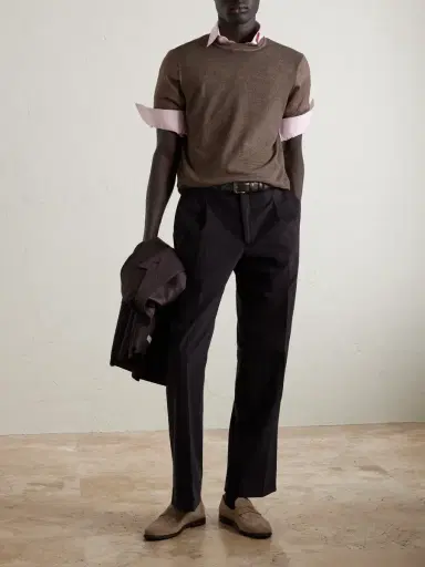 Canali Wool and Silk-Blend T-Shirt - Men | Thumbnail 2 Canali Wool and Silk-Blend T-Shirt - Men | Thumbnail 2