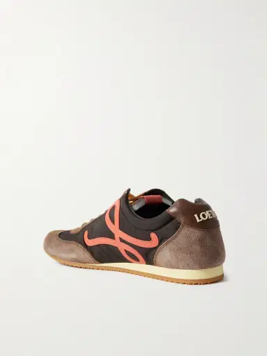 Loewe Ballet Runner 2.0 Logo-Appliquéd Shell, Suede and Leather Sneakers - Men | Thumbnail 4 Loewe Ballet Runner 2.0 Logo-Appliquéd Shell, Suede and Leather Sneakers - Men | Thumbnail 4