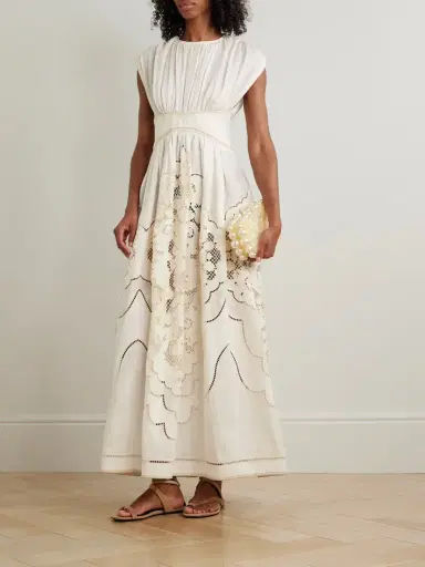 Zimmermann Daylight Broderie Anglaise Linen Midi Dress | Thumbnail 2 Zimmermann Daylight Broderie Anglaise Linen Midi Dress | Thumbnail 2