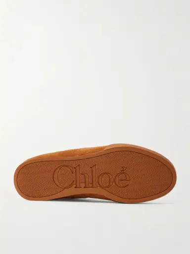 Chloé Kick Leather And Suede-trimmed Mesh Sneakers | Thumbnail 5 Chloé Kick Leather And Suede-trimmed Mesh Sneakers | Thumbnail 5