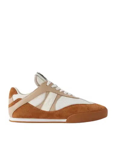 Chloé Kick Leather And Suede-trimmed Mesh Sneakers | Thumbnail 1 Chloé Kick Leather And Suede-trimmed Mesh Sneakers | Thumbnail 1