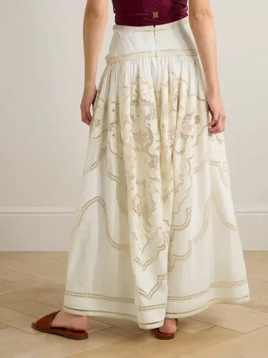 Zimmermann Daylight Broderie Anglaise Linen Maxi Skirt | Thumbnail 3 Zimmermann Daylight Broderie Anglaise Linen Maxi Skirt | Thumbnail 3