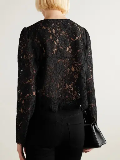 Frame Organic Cotton-blend Lace Blouse | Thumbnail 3 Frame Organic Cotton-blend Lace Blouse | Thumbnail 3